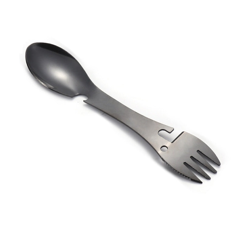 5-in-1 Outdoor Cutlery Bottle Opener Picnic Spoons Forks Stainless Steel