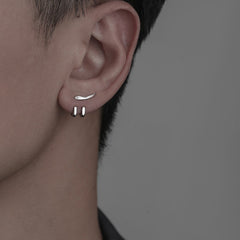 Men's Removable Hip Hop Crescent Earring