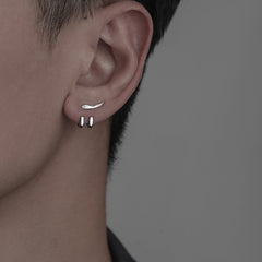 Men's Removable Hip Hop Crescent Earring