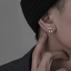 Men's Removable Hip Hop Crescent Earring