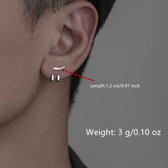 Men's Removable Hip Hop Crescent Earring