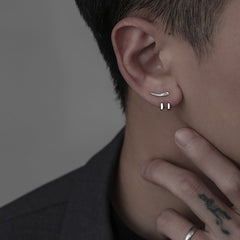 Men's Removable Hip Hop Crescent Earring