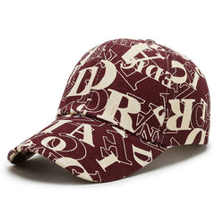 Graffiti Print Baseball Cap Outdoor Cotton Sun Hat