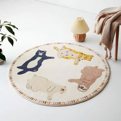 Cartoon Animal Cashmere Carpet for Children's Room Bedroom Living Room