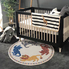 Cartoon Animal Cashmere Carpet for Children's Room Bedroom Living Room