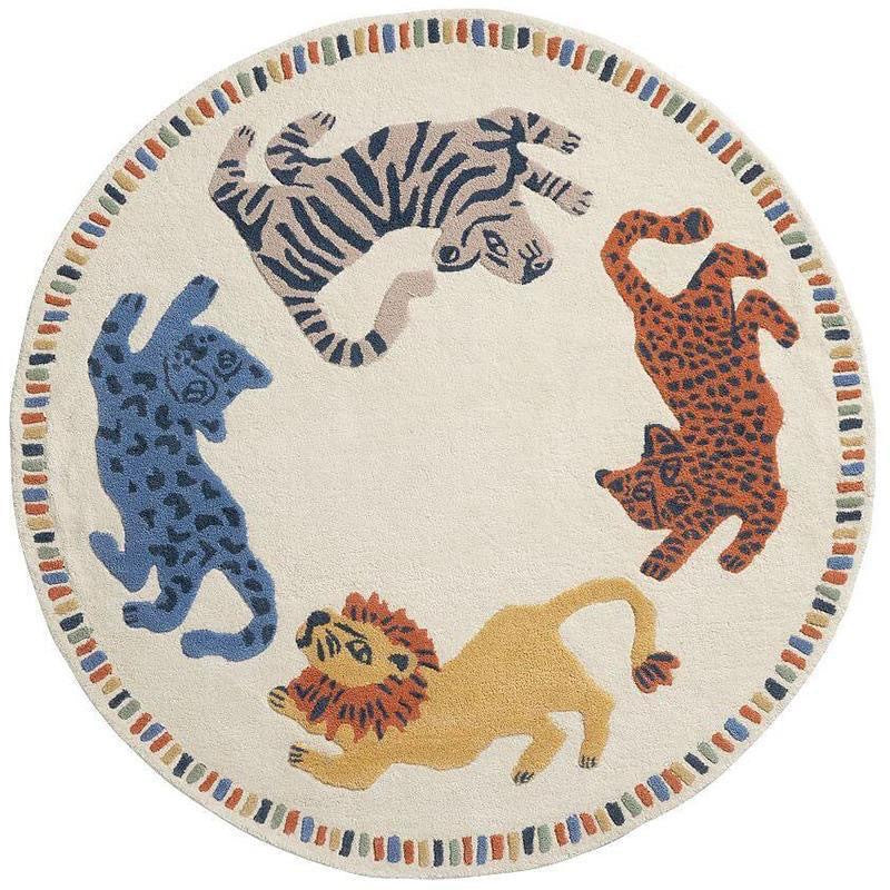 Cartoon Animal Cashmere Carpet for Children's Room Bedroom Living Room