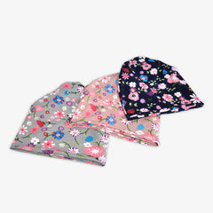 Flower Print Slouchy Beanie Lightweight Skull Cap