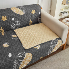 Leaf Printed Sofa Slipcover Furniture Protector for Home Decor