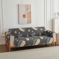Leaf Printed Sofa Slipcover Furniture Protector for Home Decor