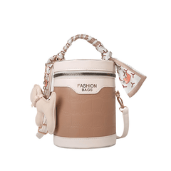 Girls Silk Scarf Bucket Bag Shoulder Bag Princess Crossbody Bag