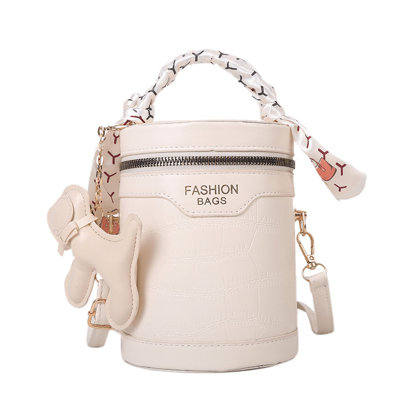 Girls Silk Scarf Bucket Bag Shoulder Bag Princess Crossbody Bag