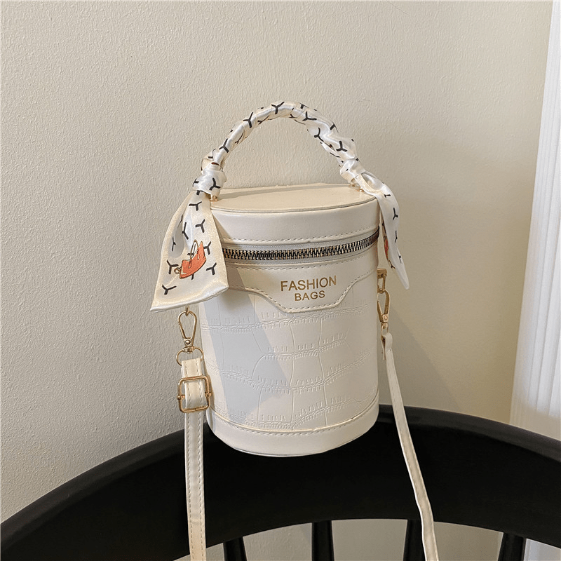 Girls Silk Scarf Bucket Bag Shoulder Bag Princess Crossbody Bag