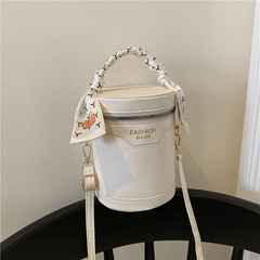 Girls Silk Scarf Bucket Bag Shoulder Bag Princess Crossbody Bag