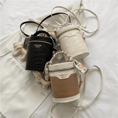 Girls Silk Scarf Bucket Bag Shoulder Bag Princess Crossbody Bag