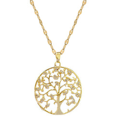 Creative Zircon Tree Of Life Pendant Necklace Gift For Girls