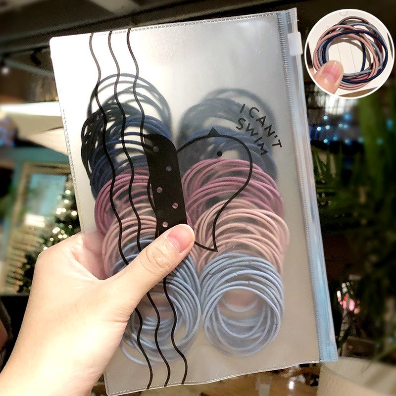 100pcs Colorful Elastic Hair Ties for Girls