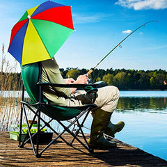 Adjustable Rainbow Umbrella Hat for Sun Protection