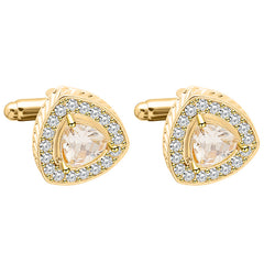 Triangle Inlaid Diamond Cufflinks Business Accessories