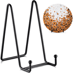 1pc Metal Plate Holder Display Stand 15-24cm - Picture Decorative Plate Book Pho