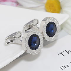 Wedding Cufflinks Men's Diamond Inlaid