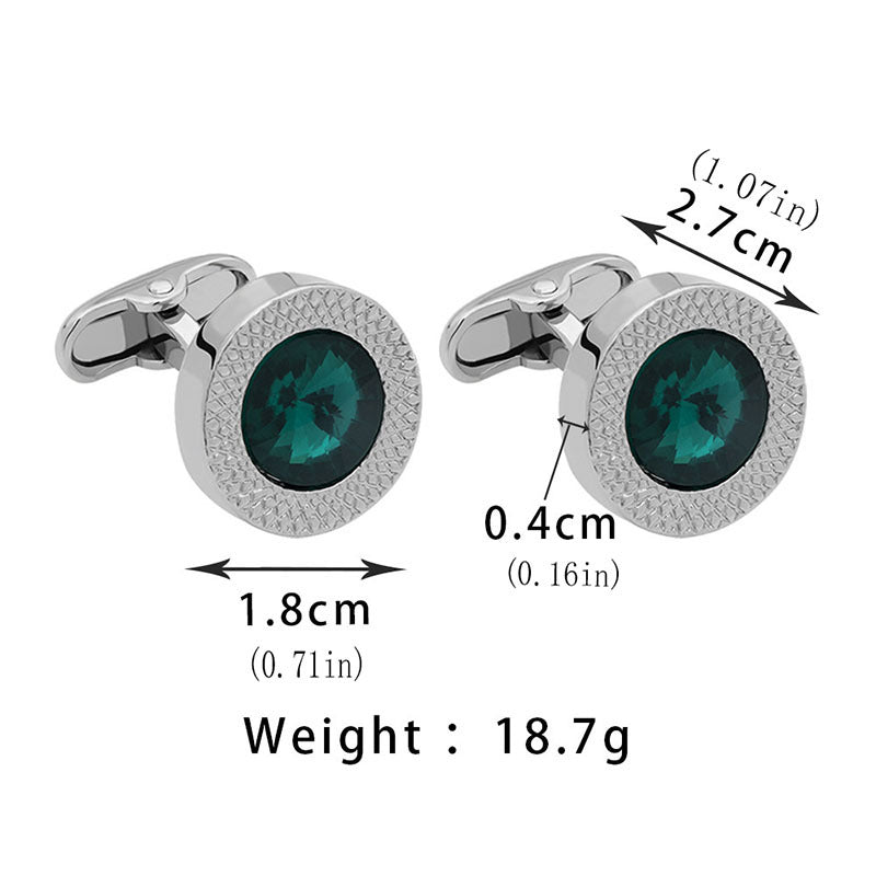 Wedding Cufflinks Men's Diamond Inlaid