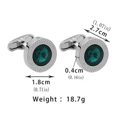 Wedding Cufflinks Men's Diamond Inlaid