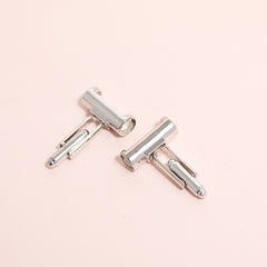 Time Hourglass Crystal Cufflinks CuffStuds Men's Cufflinks