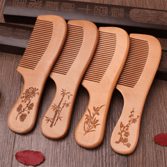 Large Peach Wood Comb Anti Static Portable Cosmetic Comb Gift Comb