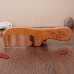 Large Peach Wood Comb Anti Static Portable Cosmetic Comb Gift Comb