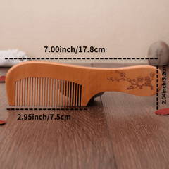 Large Peach Wood Comb Anti Static Portable Cosmetic Comb Gift Comb