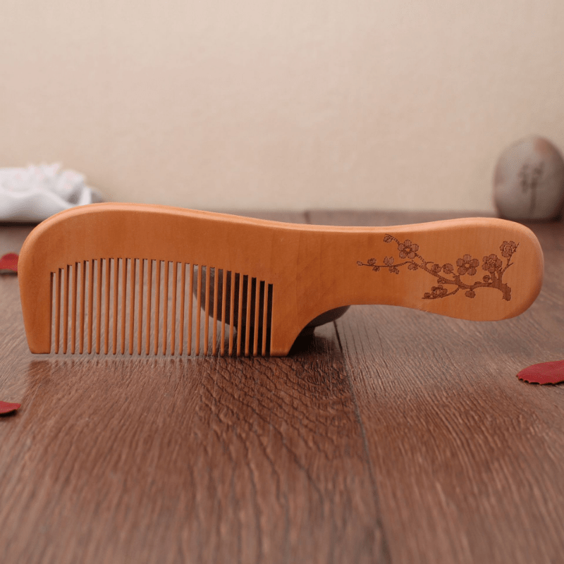 Large Peach Wood Comb Anti Static Portable Cosmetic Comb Gift Comb