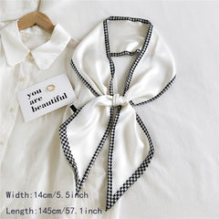 Casual Silk Long Ribbon Skinny Scarf Headband Handbag Handle Charm Gift