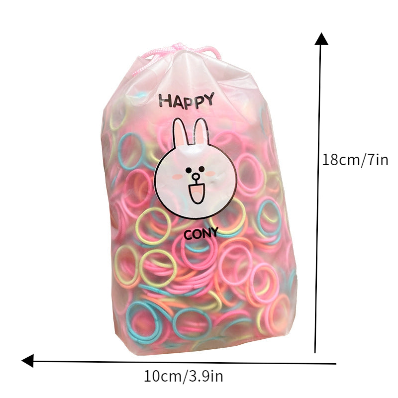 Colorful Nylon Elastic Hair Bands Ponytail Holder Rubber Bands for Girls