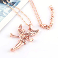 Plated Fairy Pendant Necklace for Girls