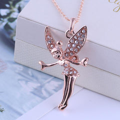 Plated Fairy Pendant Necklace for Girls