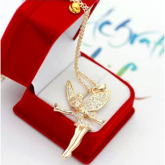 Plated Fairy Pendant Necklace for Girls