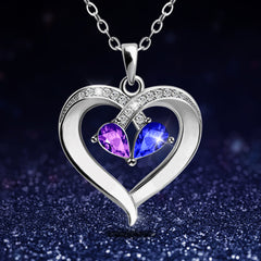 Stone Heart Pendant Necklace Jewelry for Men Women