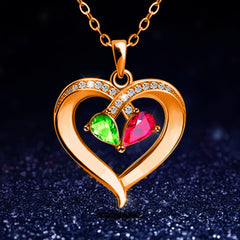 Stone Heart Pendant Necklace Jewelry for Men Women