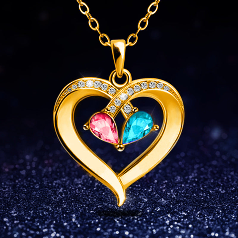 Stone Heart Pendant Necklace Jewelry for Men Women