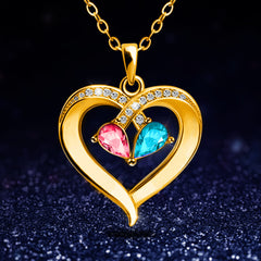 Stone Heart Pendant Necklace Jewelry for Men Women