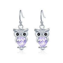 Rhinestone Owl Earrings Decorative Accessories for Girls