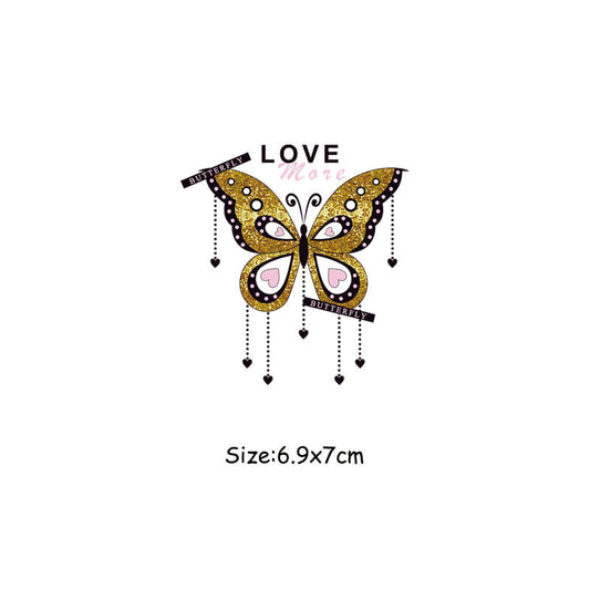 Love Butterfly Warm Sticker Thermal Induction Vinyl Diy Top