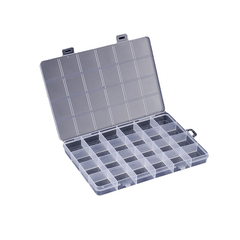 Plastic Jewelry Box 24 Grids Storage Case Earring Bead Display Organizer