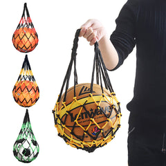 Football Net Bag Portable Nylon Storage for Soccer Basketball and Volleyball