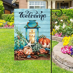 Starfish Wooden Fall Garden Flag Decorative Yard Flags