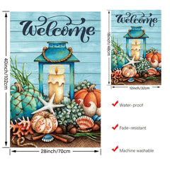 Starfish Wooden Fall Garden Flag Decorative Yard Flags