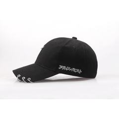 Summer Iron Ring Baseball Cap Cotton Letter Peaked Cap