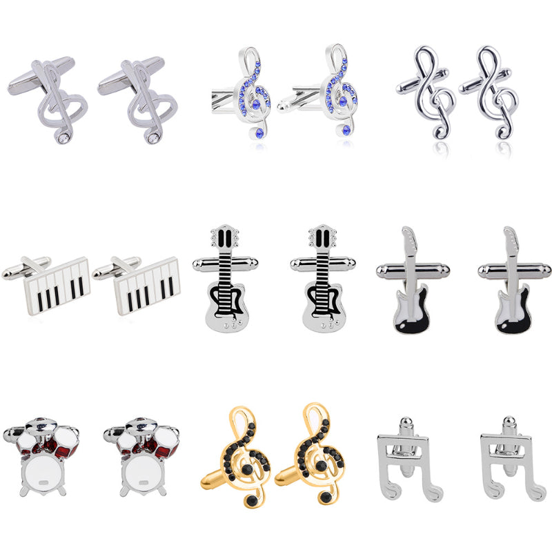 Musical Instrument Notes Cufflinks for Men