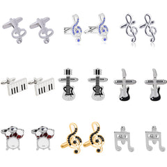 Musical Instrument Notes Cufflinks for Men