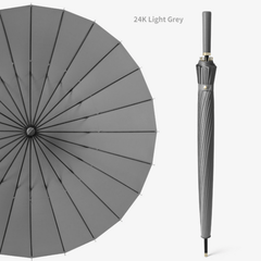 24K Leather Handle Straight Rod Umbrella Golf Umbrella